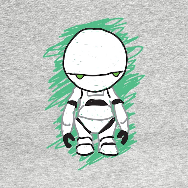 MARVIN THE PARANOID ANDROID by  Iain the human